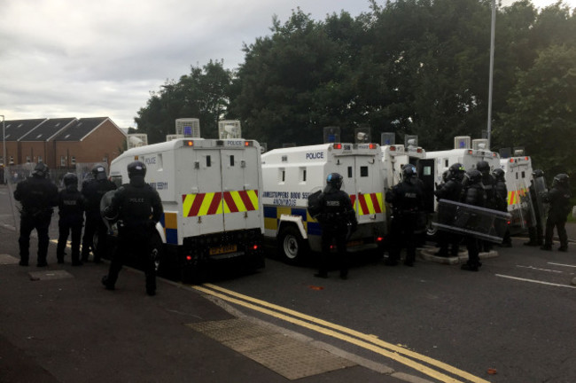 Cars set alight by youths in Belfast