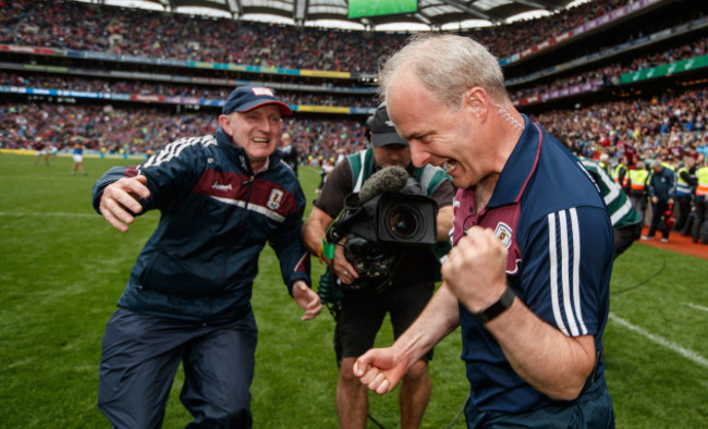 Michael Donoghue celebrates after the game