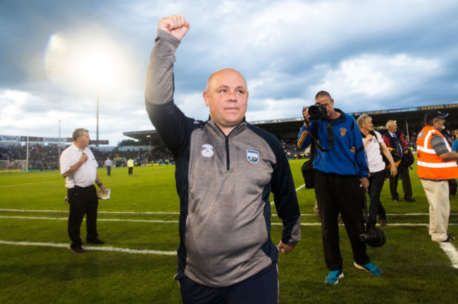 Derek McGrath celebrates after the game