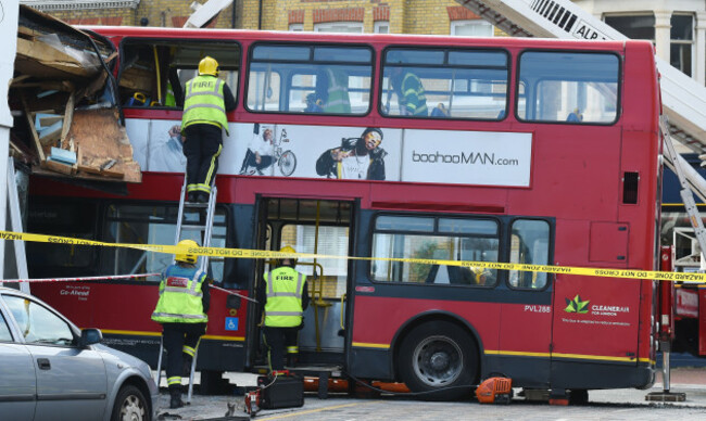 Bus crash in SW London