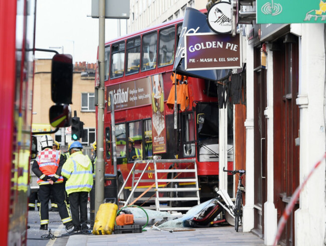 Bus crash in SW London