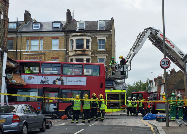 Bus crash in SW London