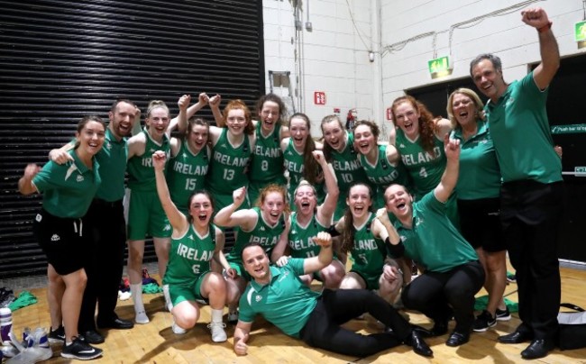 Ireland celebrate after the game