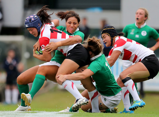 Katie Fitzhenry and Sene Naoupu with Iroha Nagata