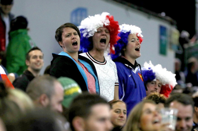 French fans during the match