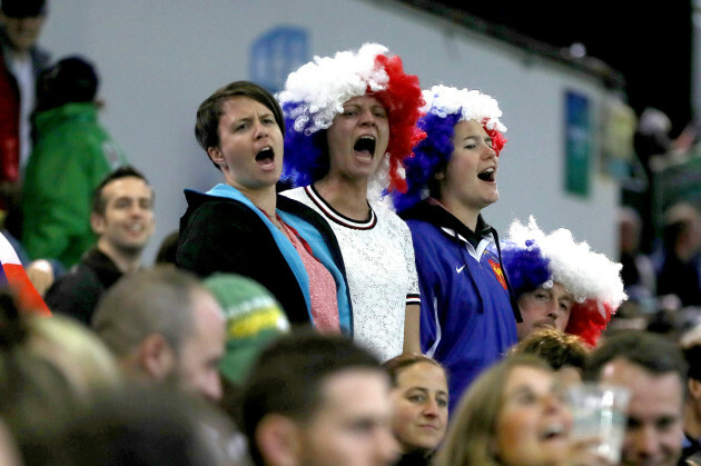 French fans during the match