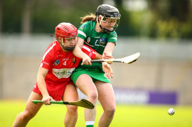 Libby Coppinger tackles Caoimhe Costelloe