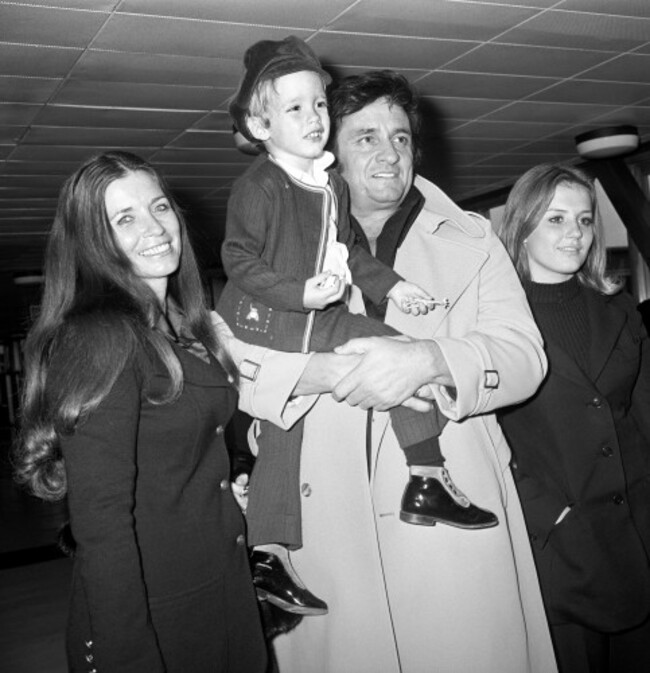 Johnny Cash and family - London Airport - 1972