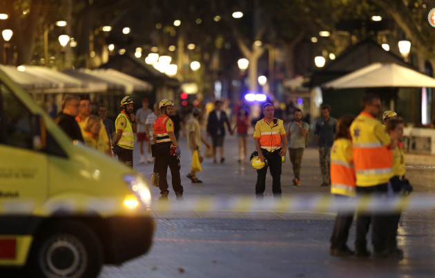 Spain Barcelona Pedestrians Hit