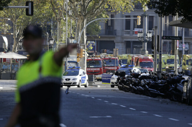 Spain Barcelona Pedestrians Hit