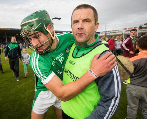 Pat Donnelly celebrates with Andrew La Touche Cosgrave