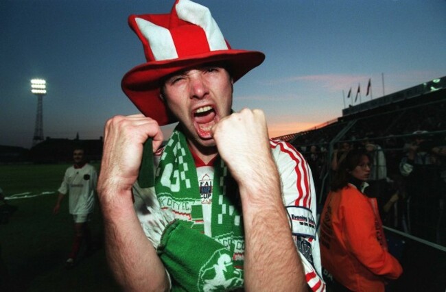 Derek Coughlan after winning the FAI Cup in 1998 23/2/2010