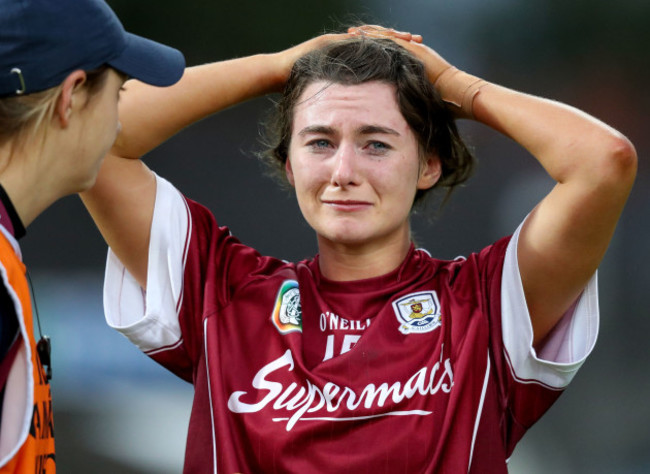 Aoife Donohue dejected after the game