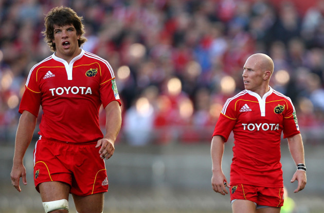 Donncha O'Callaghan and Peter Stringer