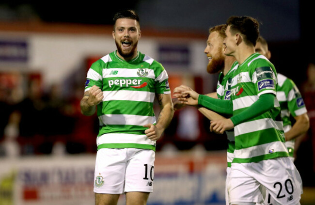 Brandon Miele celebrates scoring