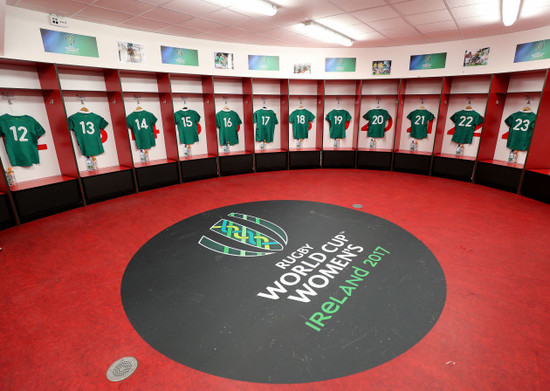 A view of the Ireland jerseys ahead of the game