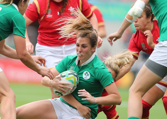 Eimear Considine is tackled by Elinor Snowsill