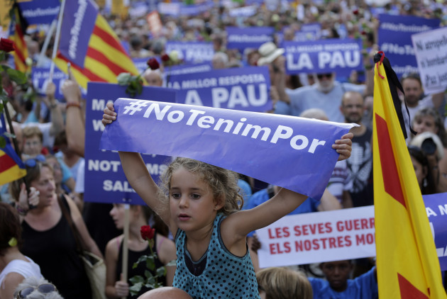 Pictures: Thousands Take To Barcelona Streets With Message Of 'we Are ...