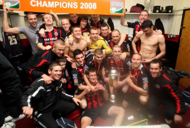 Bohs players celebrate