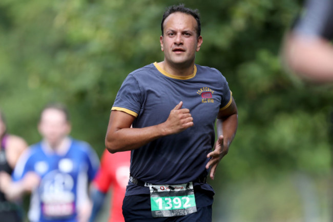 Taoiseach Leo Varadkar competing in the men's race