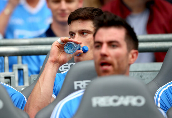 Diarmuid Connolly looks on as the team parade