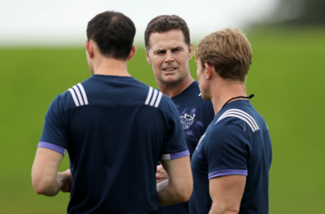 Johan 'Rassie' Erasmus with Felix Jones and Jerry Flannery