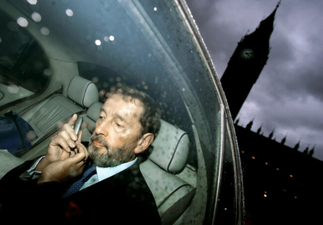 David Blunkett leaving the House of Commons