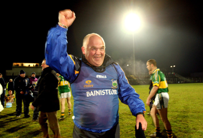 John Evans celebrates at the final whistle