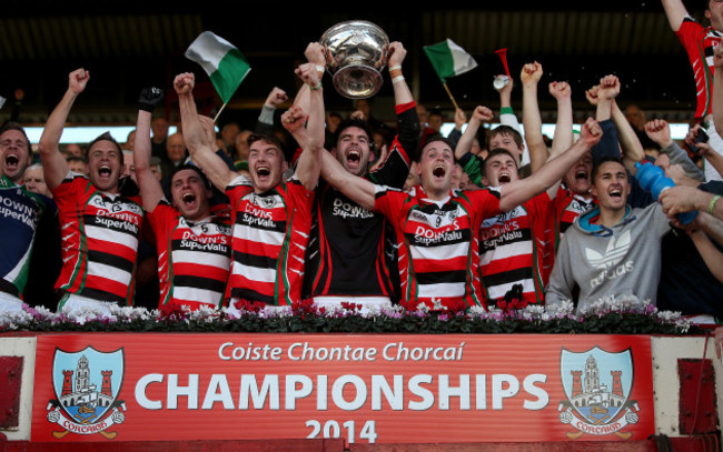 David Lordan lifts the cup