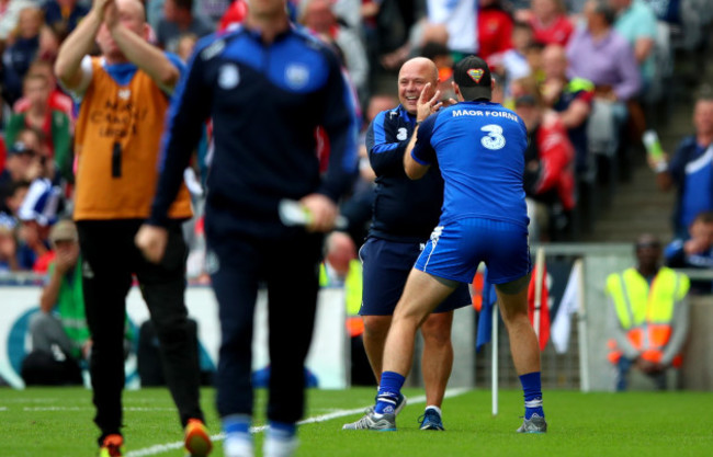 Derek McGrath celebrates with selector Dan Shanahan