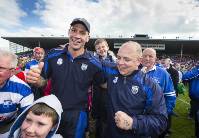 Dan Shanahan and Derek McGrath celebrate