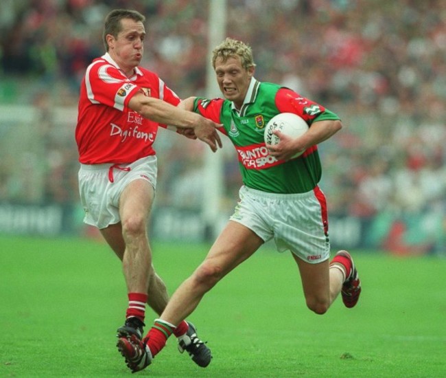 Ciaran O'Sullivan tackles Ciaran McDonald 22/8/1999