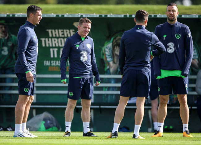 Ciaran Clark, Jonny Hayes and Shane Duffy