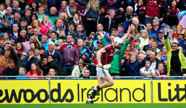 Joe Canning celebrates