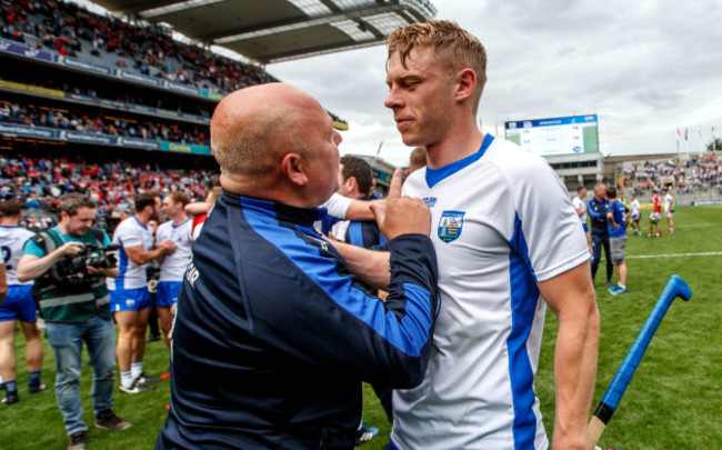 Derek McGrath celebrates with Philip Mahony