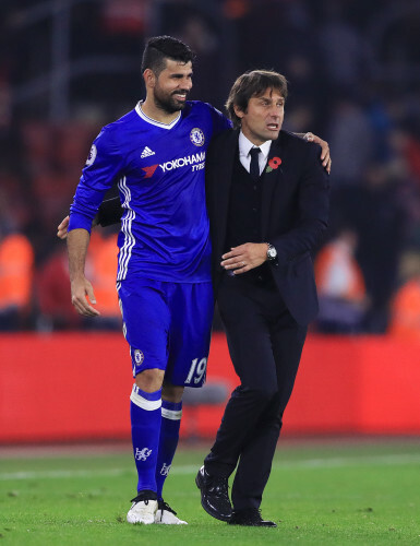 Diego Costa and Antonio Conte file photo