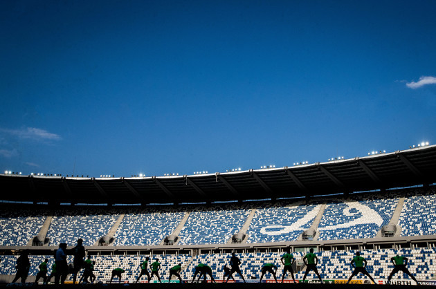 A view of Ireland training