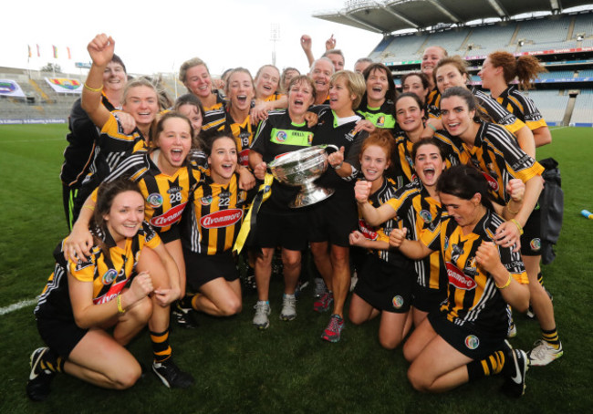 Kilkenny team celebrate after the game