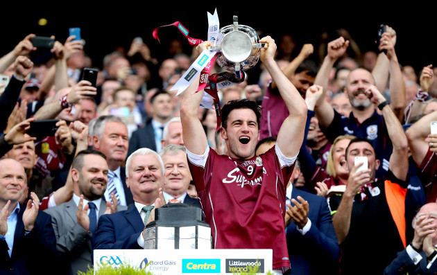 David Burke lifts The Liam McCarthy Cup