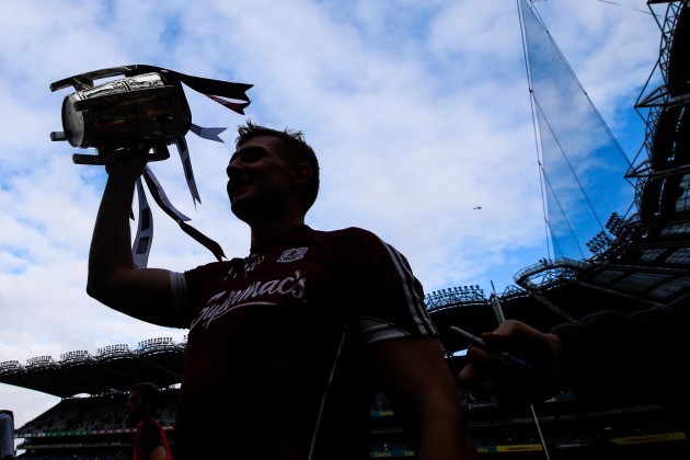 Joe Canning celebrates after the game