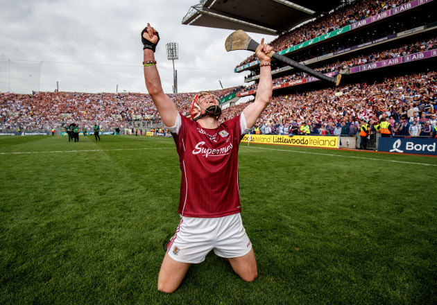 Conor Whelan celebrates at the final whistle