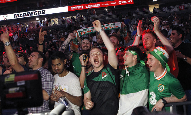 Fans at the weigh-in