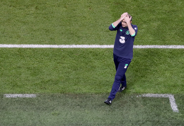 Martin O’Neill reacts after a missed chance