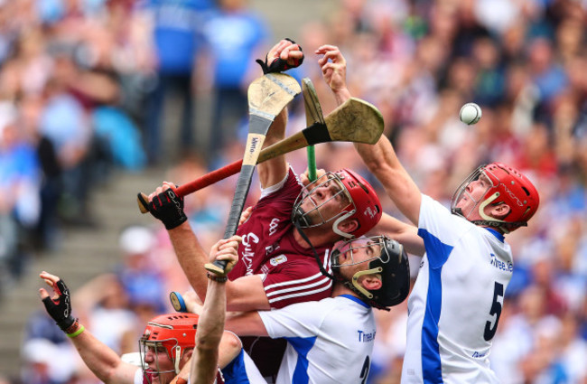 Conor Whelan and Jonathan Glynn with Barry Coughlan and Tadhg De Burca