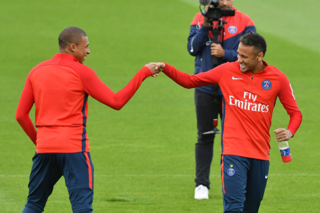 PSG Training With Kylian Mbappe - Camp Des Loges