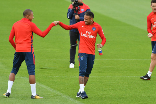 PSG Training With Kylian Mbappe - Camp Des Loges