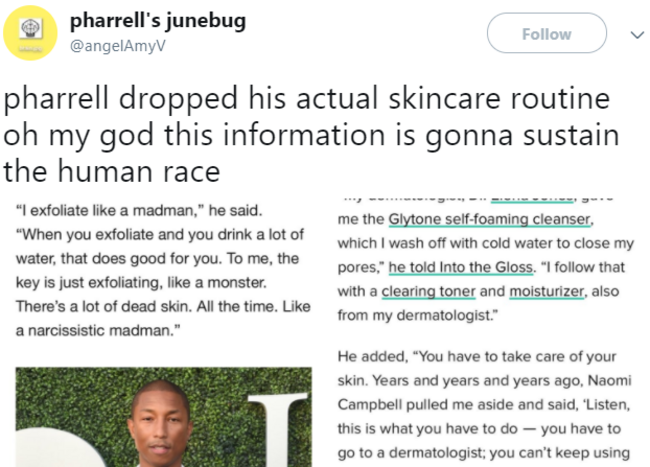 pharrell skincare