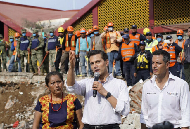 MEXICO-OAXACA-EARTHQUAKE-PRESIDENT