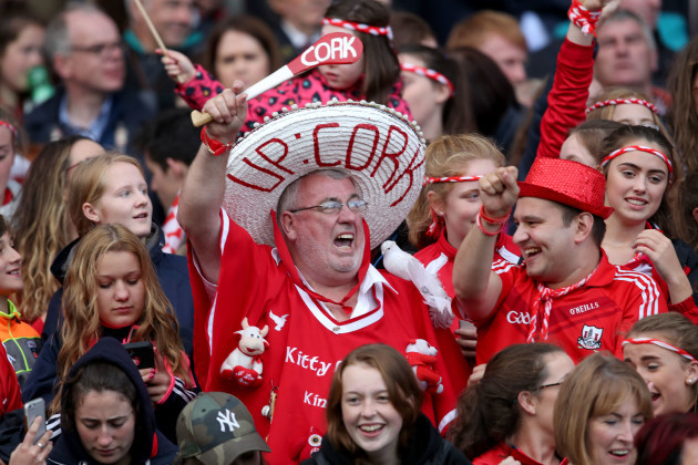 Cork fans celebrate winning