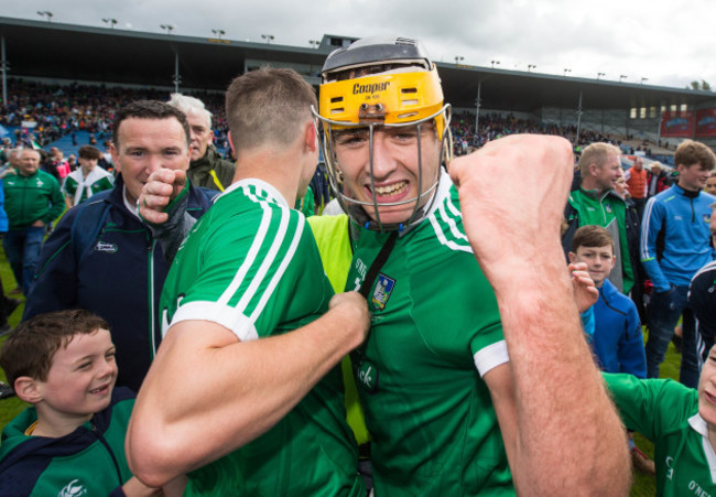 Barry Murphy and Thomas Grimes celebrate